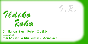ildiko rohm business card