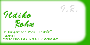 ildiko rohm business card